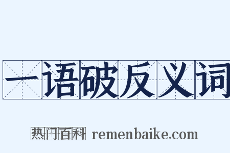 一语破反义词是什么意思的图片